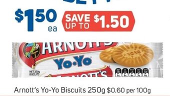 Foodland Arnott's Yo-Yo Biscuits 250g offer