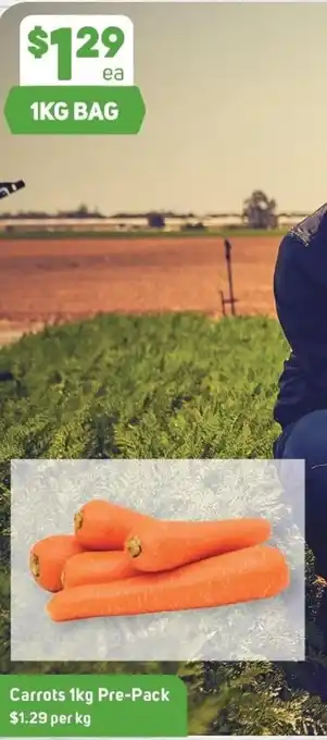 Carrots 1kg Pre-Pack