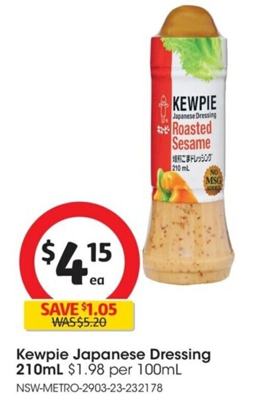 Kewpie Japanese Dressing 210ml offer at Coles