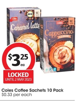 Coles Coles Coffee Sachets 10 Pack offer