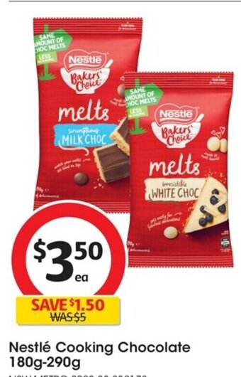 Coles Nestlé Cooking Chocolate 180g-290g offer