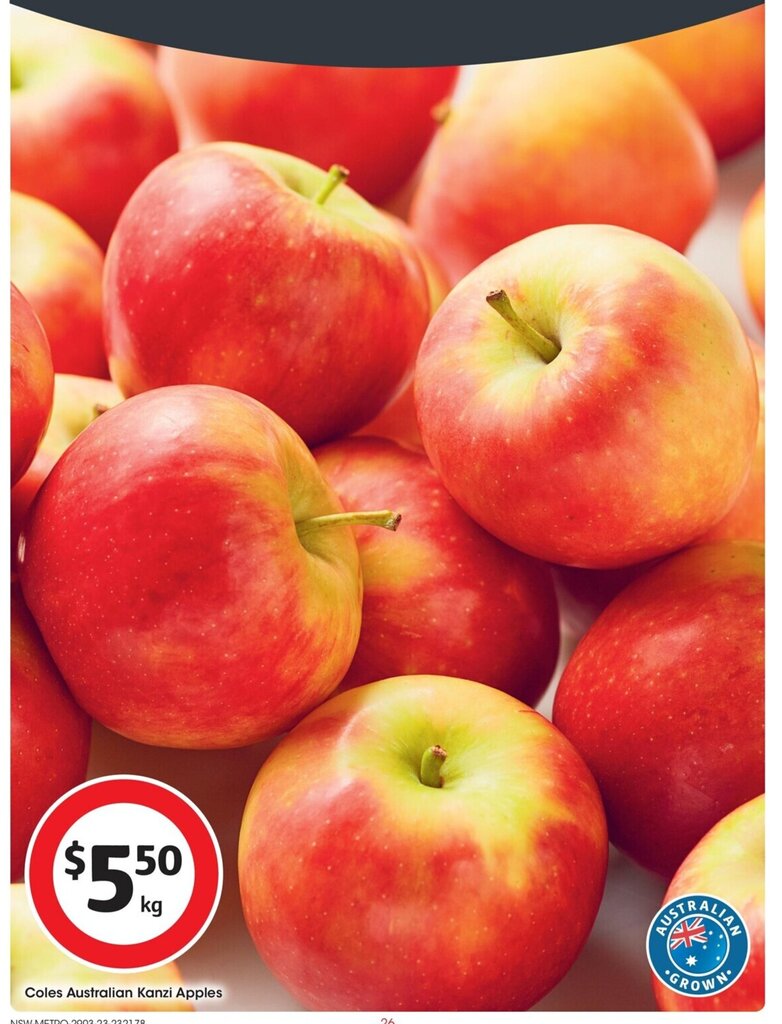 Coles Australian Kanzi Apples offer at Coles
