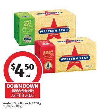 Coles Western Star Butter Pat 250g offer