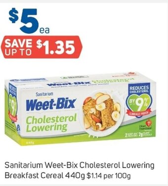 Foodland Sanitarium Weet-Bix Cholesterol Lowering Breakfast Cereal 440g offer