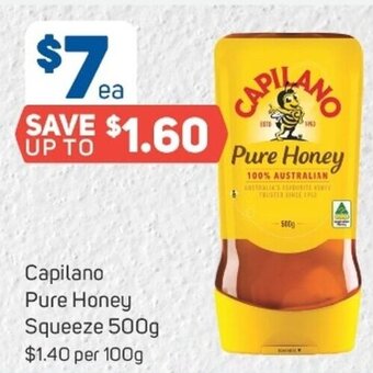Foodland Capilano Pure Honey Squeeze 500g offer