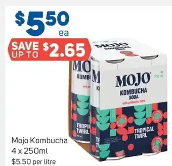 Foodland Mojo Kombucha 4x250ml offer