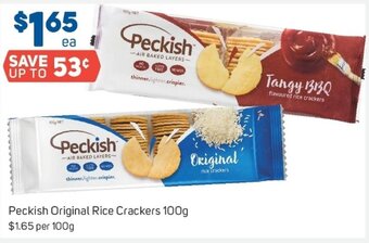 Foodland Peckish Original Rice Crackers 100g offer