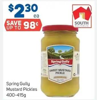 Foodland Spring Gully Mustard Pickles 400-415g offer