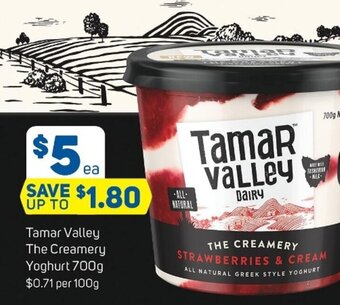 Foodland Tamar Valley The Creamery Yoghurt 700g offer
