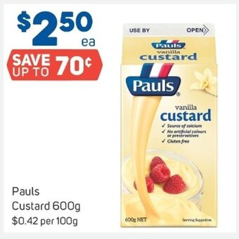 Foodland Pauls Custard 600g offer