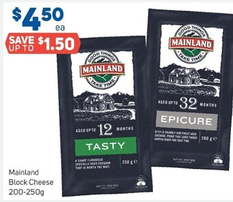 Foodland Mainland Block Cheese 200-250g offer