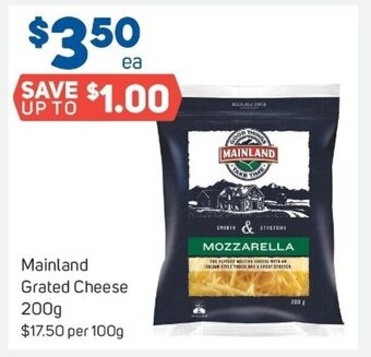 Foodland Mainland Grated Cheese 200g offer
