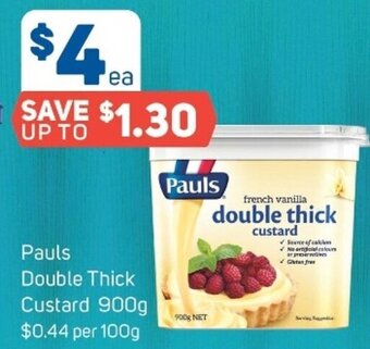Foodland Pauls Double Thick Custard 900g offer