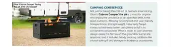 Bunnings Glow 'cobrum camper' folding fire it offer