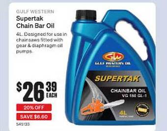 SuperCheap Auto Gulf western supertak chain bar oil offer