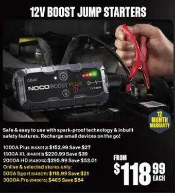 SuperCheap Auto 12v boost jump starters offer