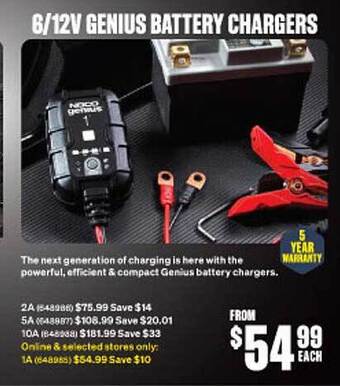 SuperCheap Auto 6 12v genius battery chargers offer