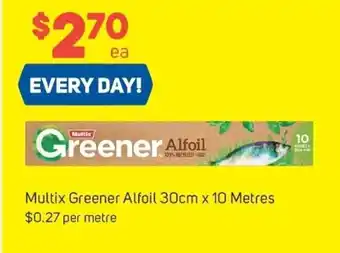 Foodland Multix Greener Alfoil 30cm x 10 metres offer