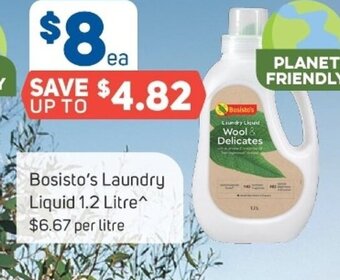 Foodland Bosisto's Laundry Liquid 1.2 Litre offer