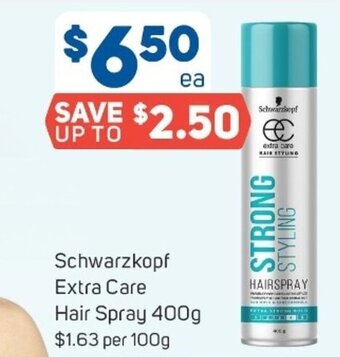 Foodland Schwarzkopf Extra Care Hair Spray 400g offer