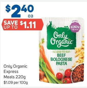 Foodland Only Organic Express Meals 220g offer