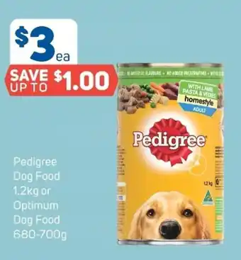 Foodland Pedigree Dog Food 1.2kg or Optimum Dog Food 680-700g offer