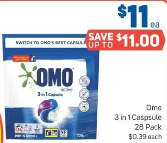 Foodland Omo 3 in 1 Capsule 28 Pack offer