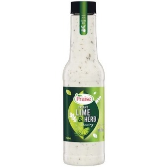 Woolworths Praise creamy lime & herb dressing 250ml offer