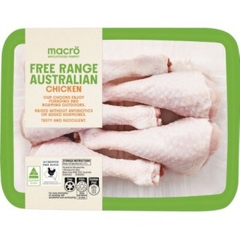 Woolworths Macro free range australian chicken drumsticks bulk tray – from the meat dept offer
