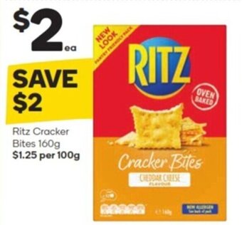 Woolworths Ritz cracker bites 160g offer