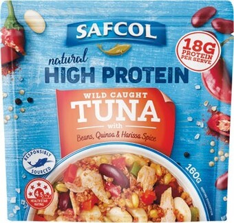 Woolworths Safcol tuna pouches 160g offer