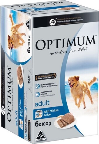 Woolworths Optimum wet dog food 6 x 100g offer
