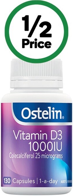 Woolworths Ostelin vitamin d3 1000iu capsules pk 130~ offer