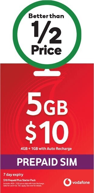 Woolworths Vodafone $10 starter pack~ offer