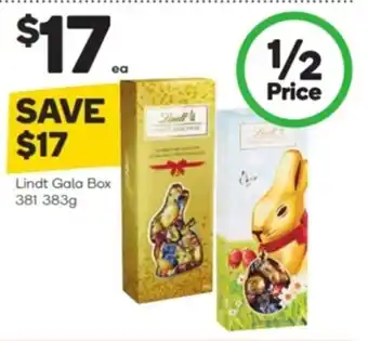 Woolworths Lindt gala box 381 383g offer