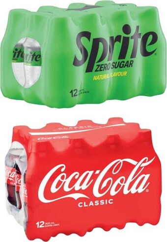 Coles Coca-cola, fanta or sprite soft drink 12x300ml offer