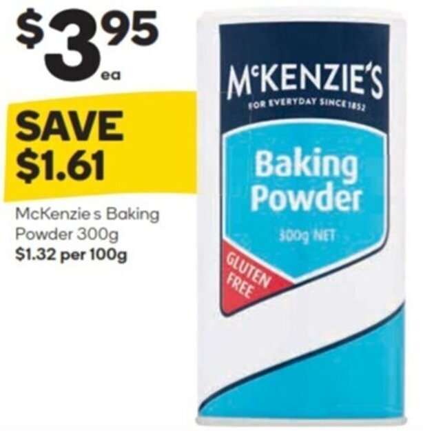 Mckenzie s baking powder 300g offer at Woolworths