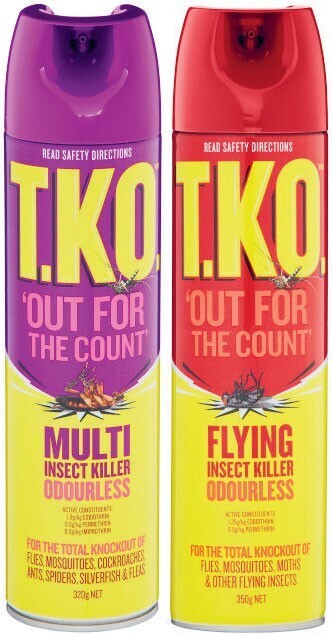 Coles Tko out for the count flying insect killer 350g or multi insect killer 320g offer