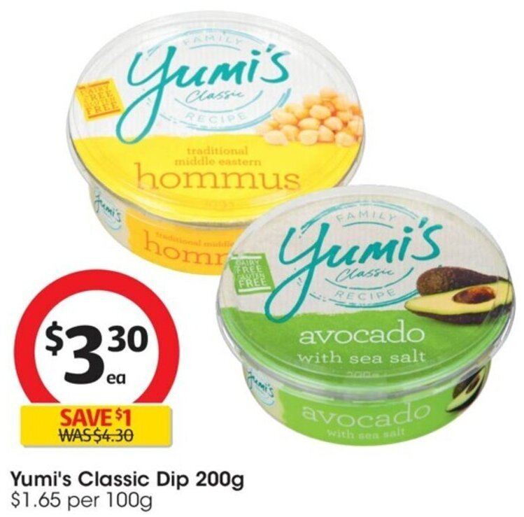 Yumi's Classic Dip 200g offer at Coles