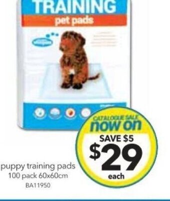 Cheap as Chips Puppy Training Pads 100 Pack 60x60cm offer