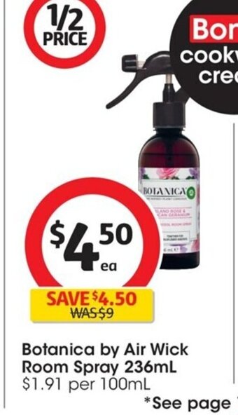 Coles Botanica By Air Wick Room Spray 236ml offer
