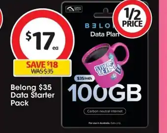 Coles Belong $35 Data Starter Pack offer