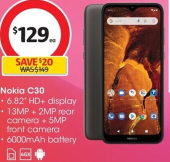 Coles Nokia C30 offer