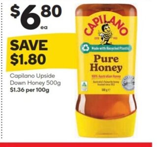 Woolworths Capilano Upside Down Honey 500g offer