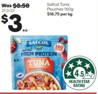 Woolworths Safcol Tuna Pouches 160g offer