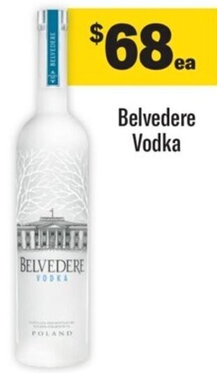 Coles Belvedere Vodka offer