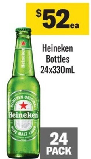 Coles Heineken Bottles 24x330ml offer