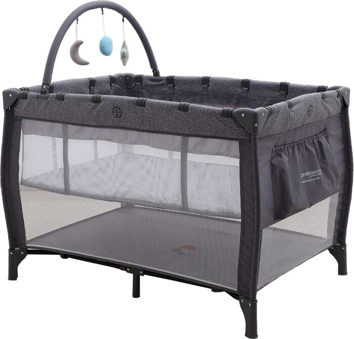 Roger armstrong 3 in 1 spots portacot offer at Baby Bunting