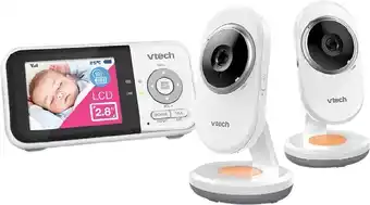 Baby Bunting Vtech 2 camera 2.8 colour video & audio monitor bm3450n-2* offer