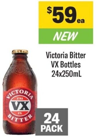 Coles Victoria Bitter VX Bottles 24x250ml offer
